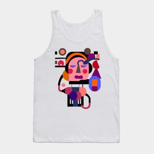 Independent Women Geometric Minimalist Abstract Art Tank Top